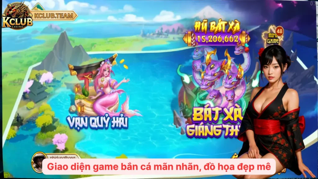 Giao diện game bắn cá mãn nhãn, đồ họa đẹp mê