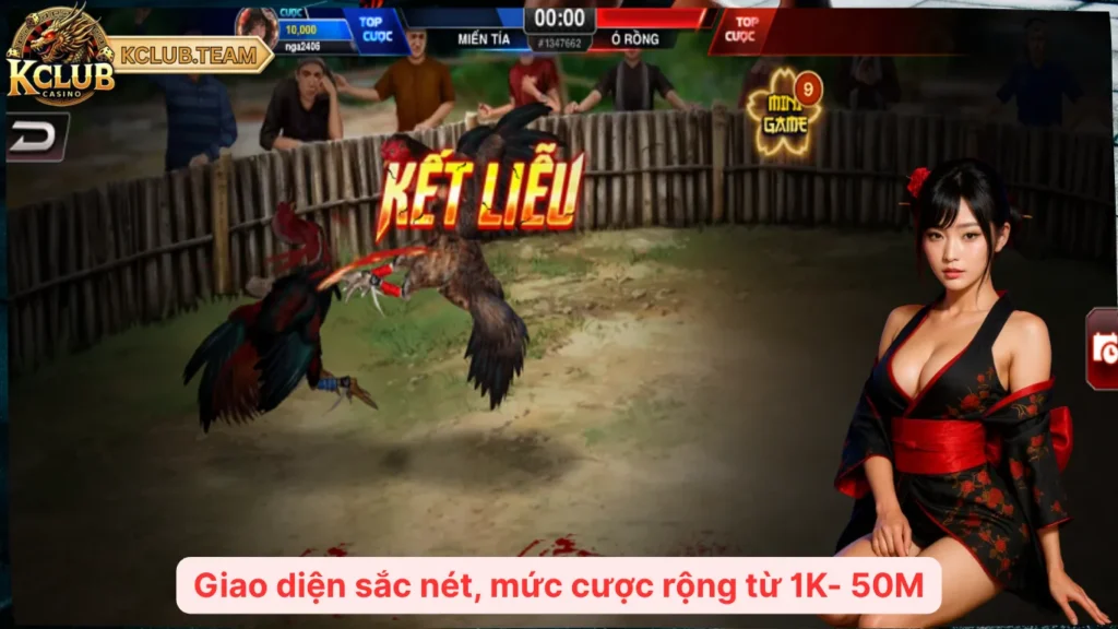 Giao diện sắc nét, mức cược rộng từ 1K- 50M