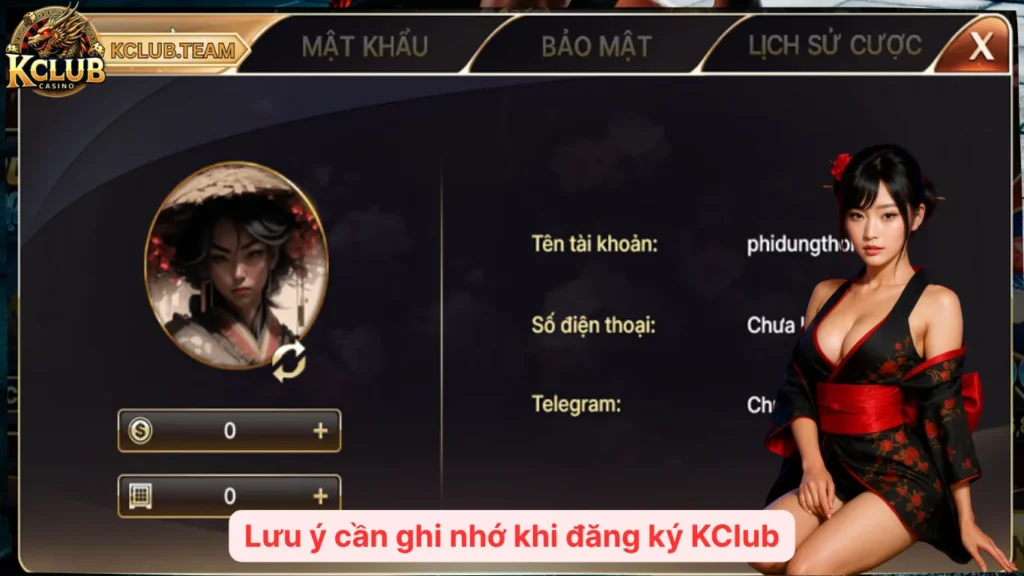 Lưu ý cần ghi nhớ khi đăng ký KClub